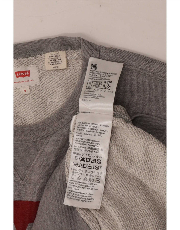 Męska bluza z grafiką Levi's, mała, szara, bawełniana