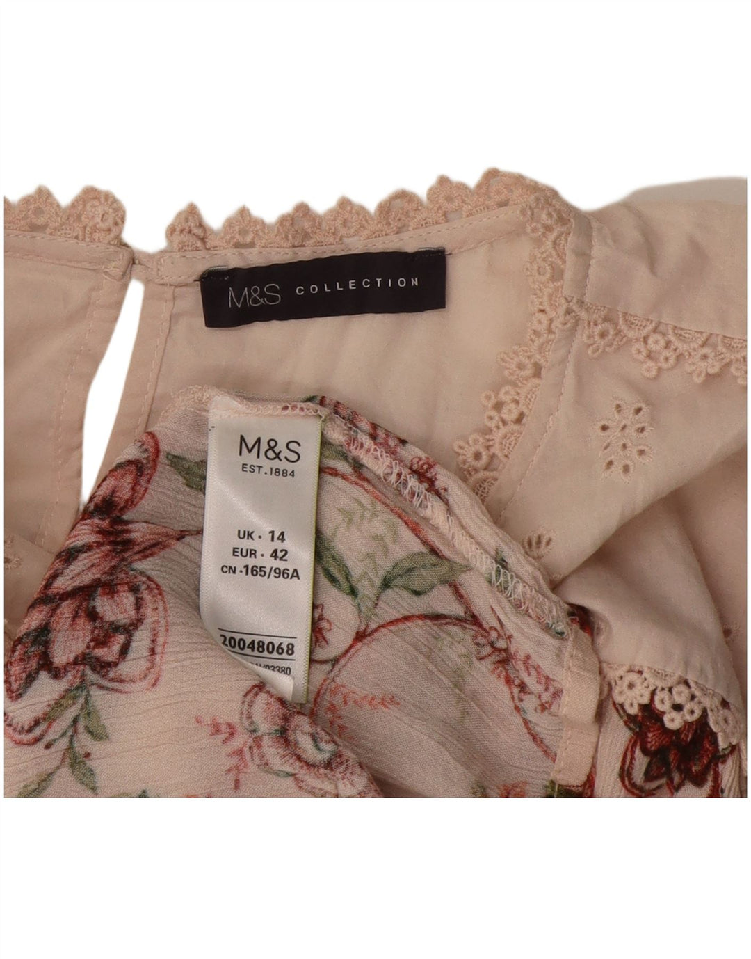 Bluzka damska Marks & Spencer UK 14 Średnioróżowy kwiatowy wiskoza