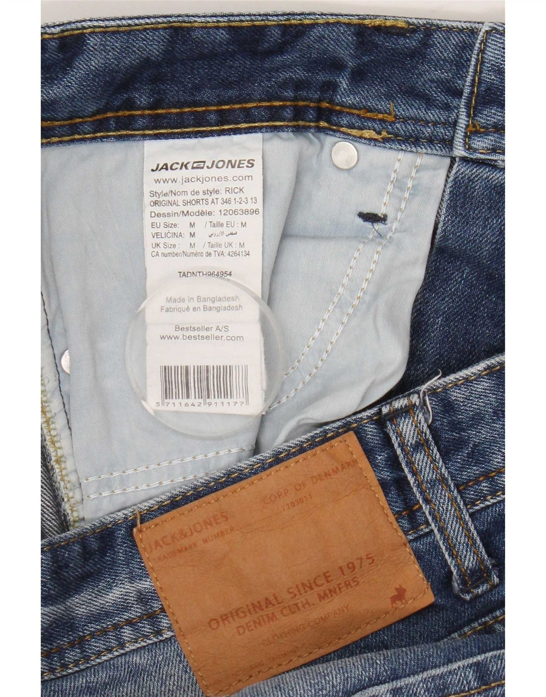 Męskie spodenki jeansowe Jack & Jones, średnie W32, niebieskie, bawełniane