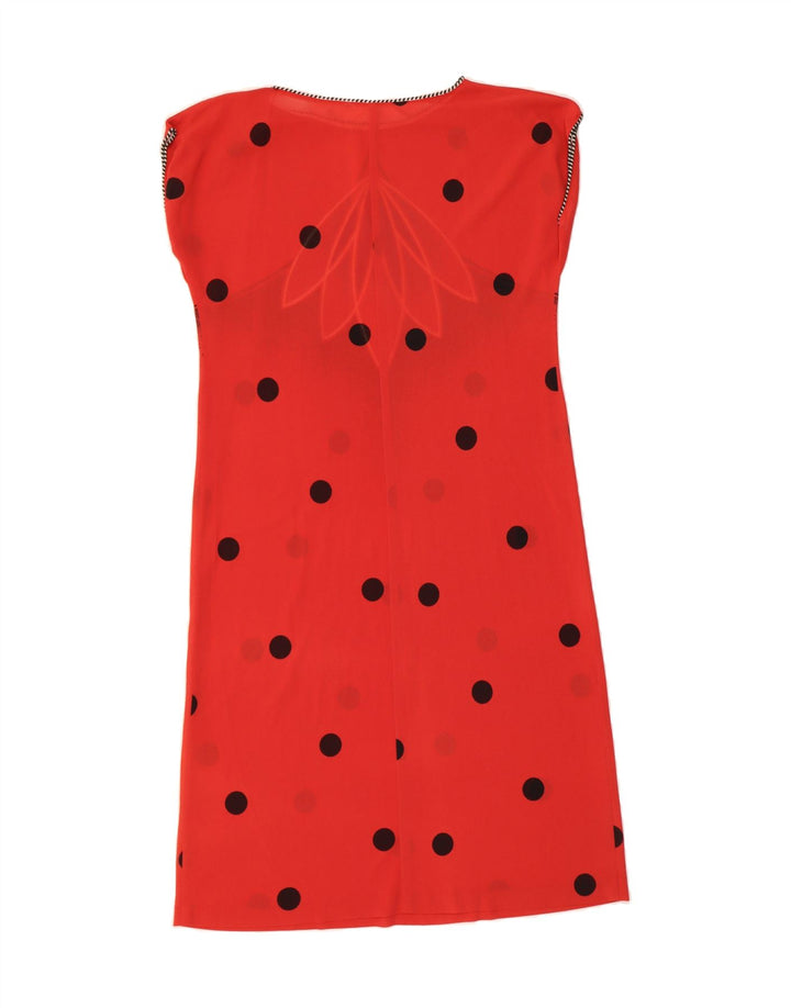 VINTAGE Womens See Through Sheath Dress IT 44 Medium Red Spotted Vintage Vintage and Second-Hand Vintage from Messina Hembry 
