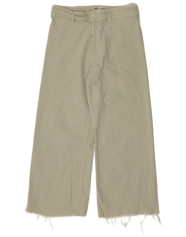 Damskie jeansy Zara The Marine Straight Wide Leg EU 44 XL W34 L27 Zielone