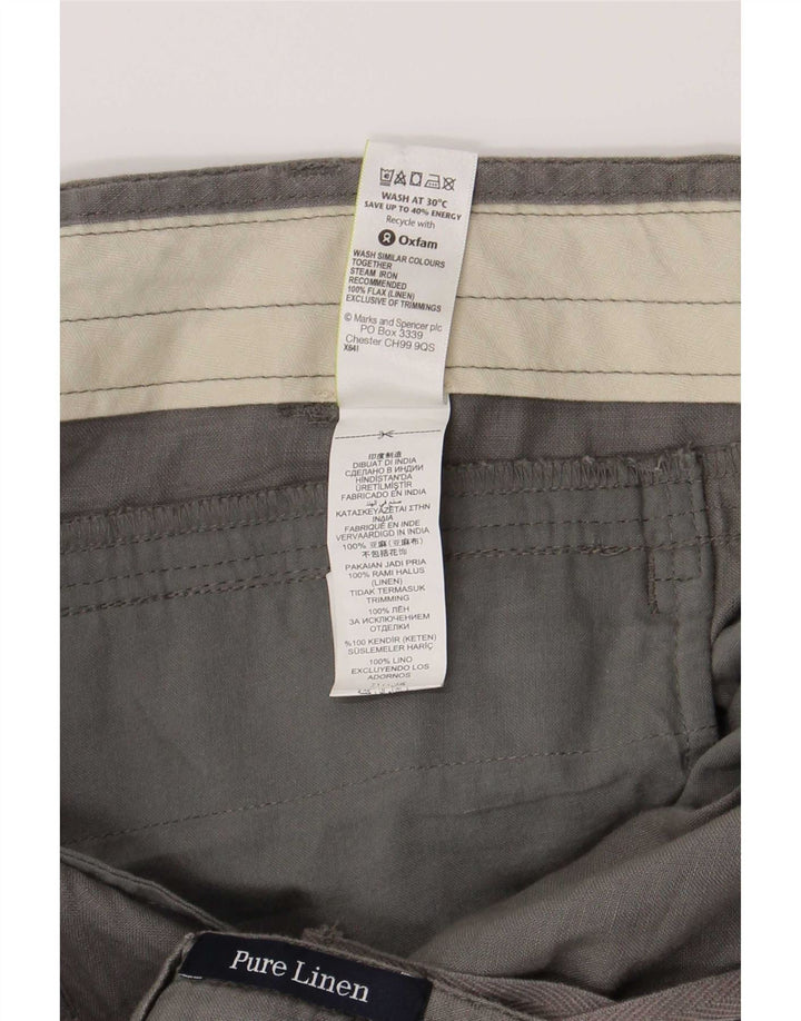 Męskie spodenki Chino Marks & Spencer W38 XL, szare, lniane