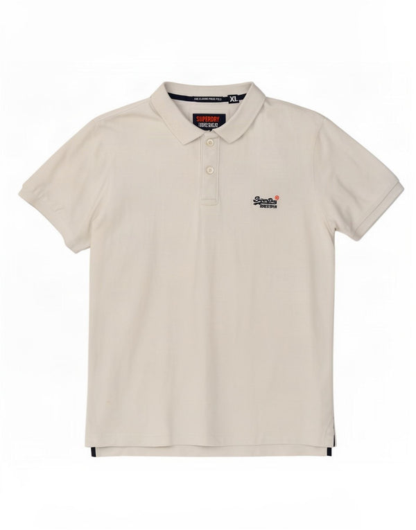 Męska koszulka polo Superdry o klasycznym kroju XL, biała