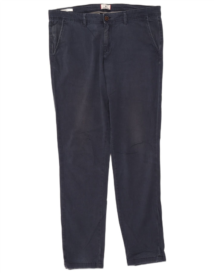 Męskie spodnie chino JACK & JONES Marco Slim W36 L34 Granatowe