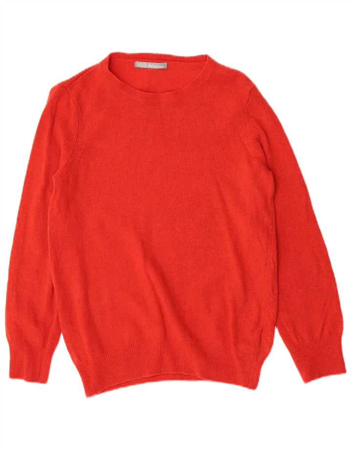 Marks & Spencer Damski sweter z dekoltem w łódkę, UK 12, średni pomarańczowy