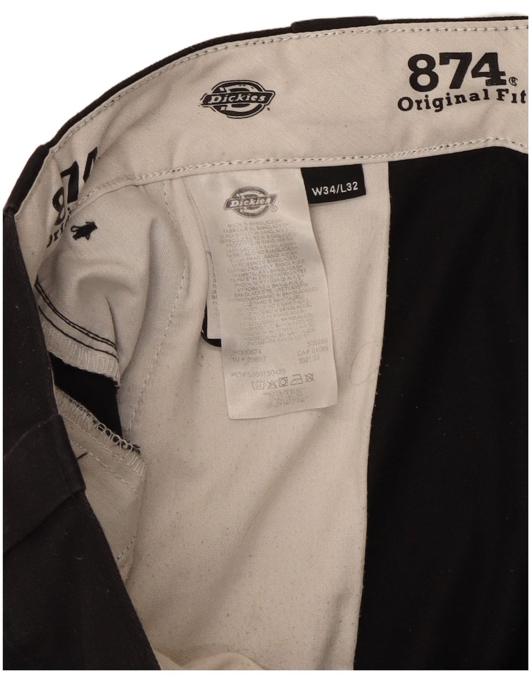 Męskie spodnie chino Dickies 874 Original Fit W34 L32 czarne