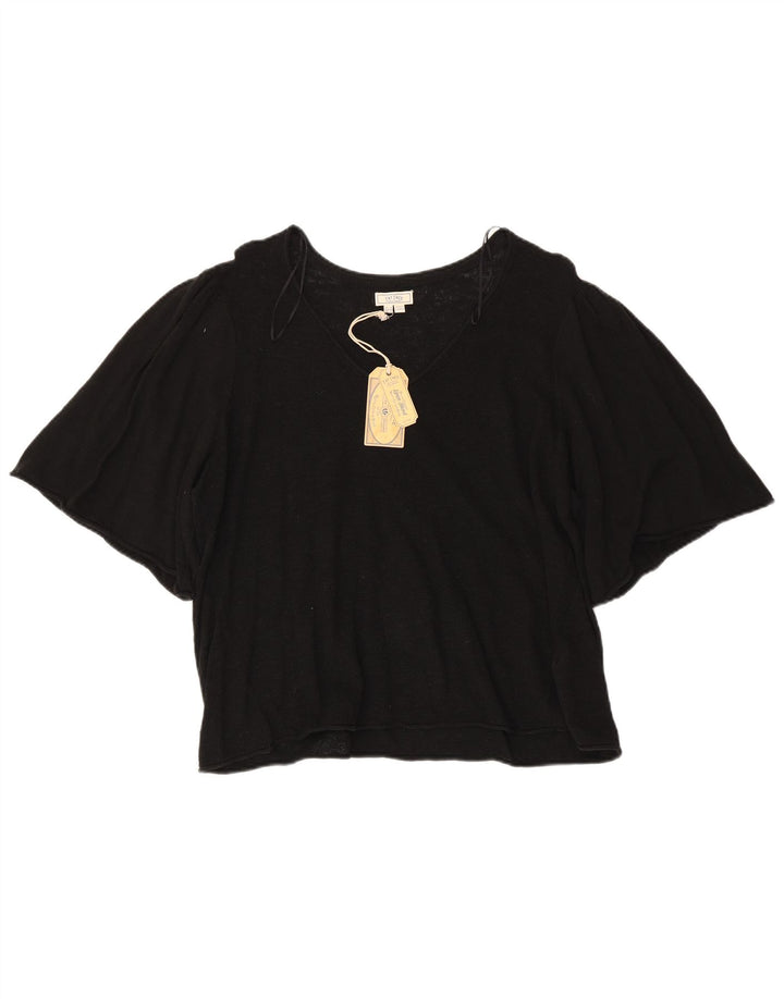 Bluzka damska Fat Face Top UK 18 XL, czarna bawełna