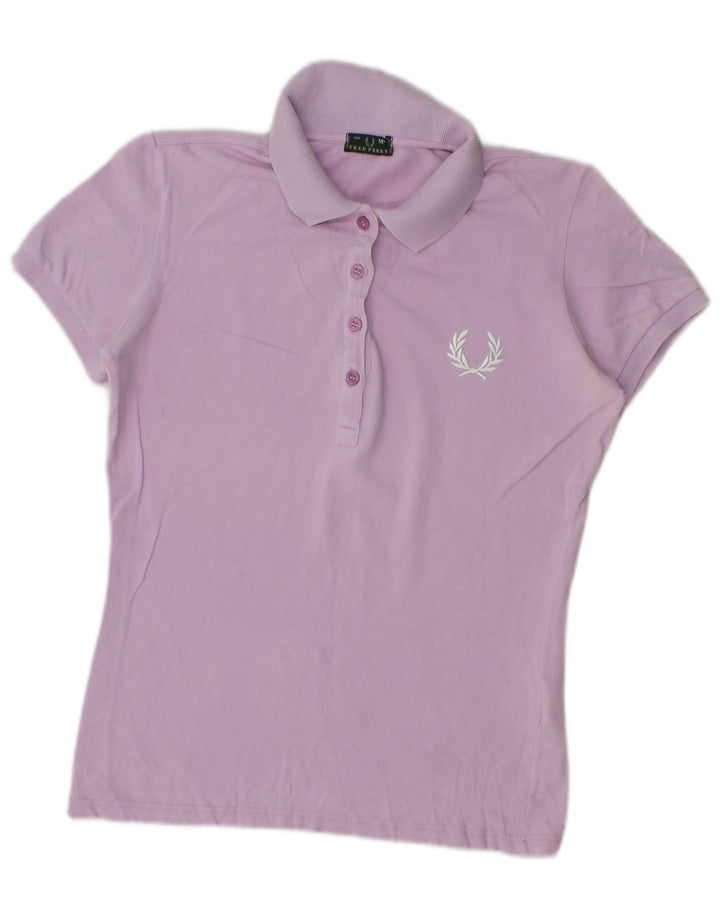 Damska koszulka polo Fred Perry UK 12, średni fiolet, bawełna