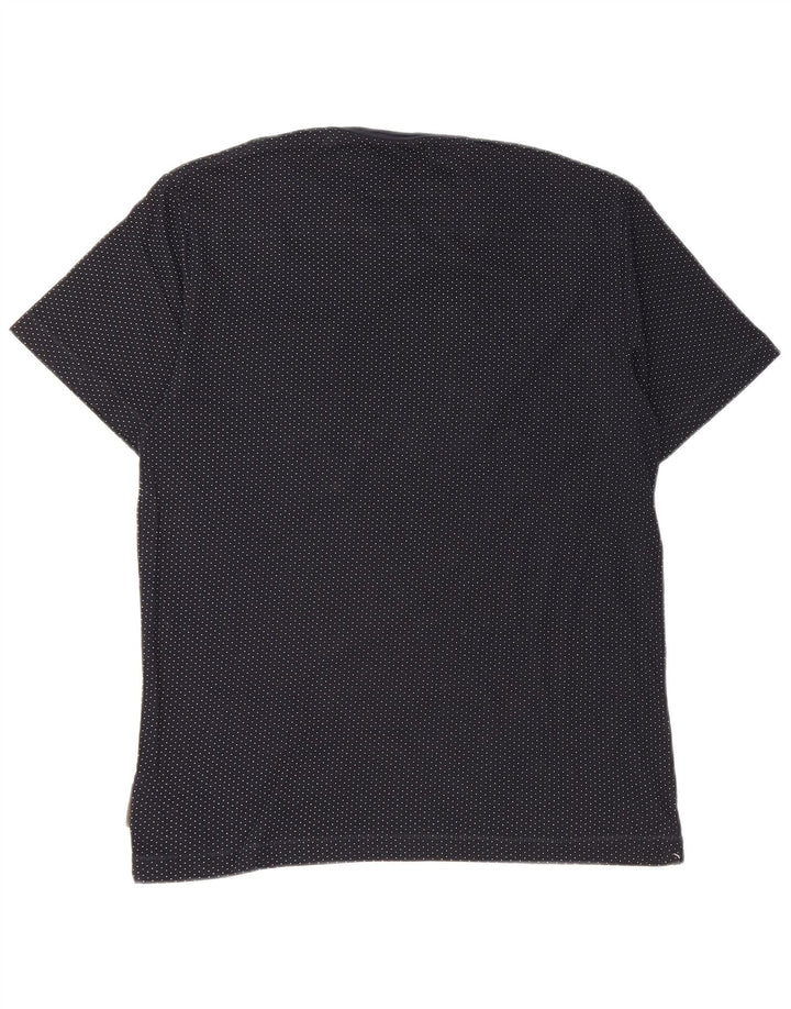T-shirt męski French Connection Top, średni, granatowy, bawełniany w cętki
