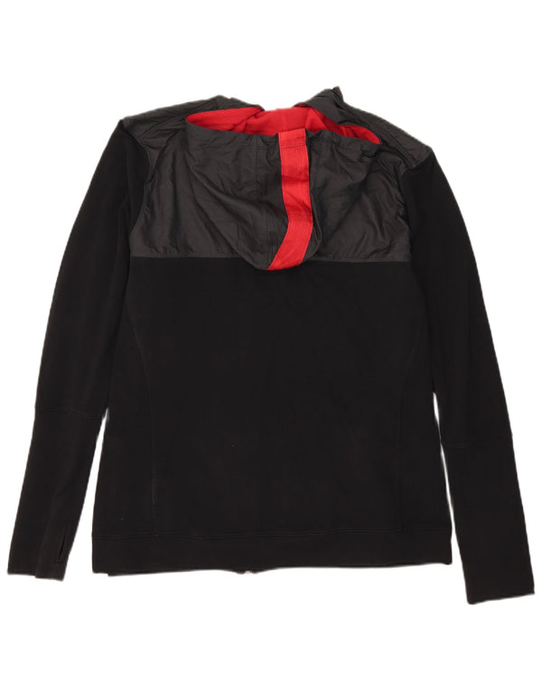 Damski sweter z kapturem i zamkiem Nike UK 20/22 2XL Czarna bawełna z blokami kolorów