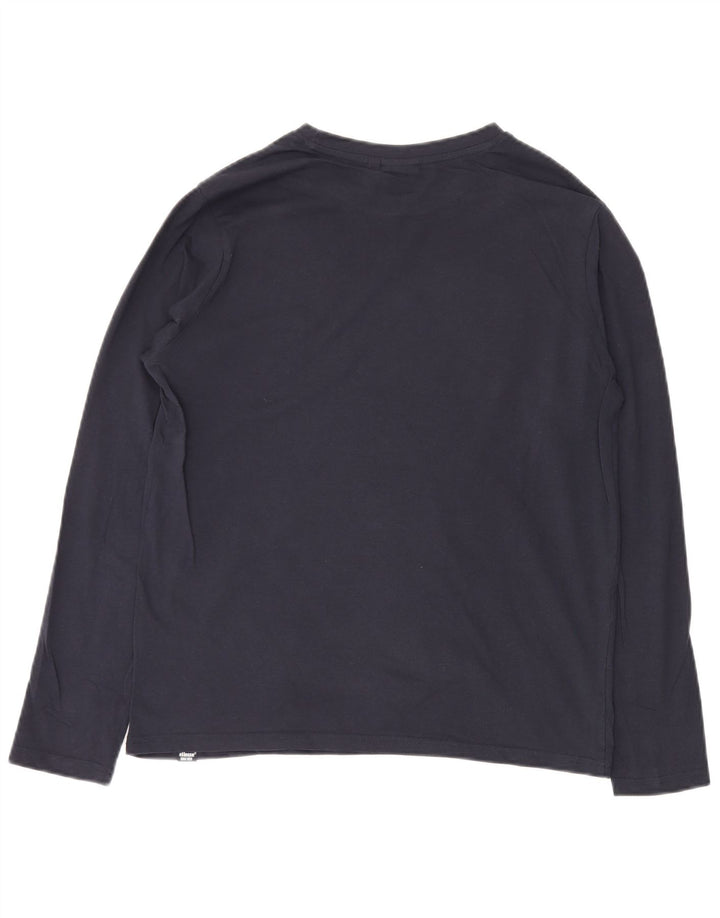 Męski top Ellesse z długim rękawem, średni, granatowy, bawełniany