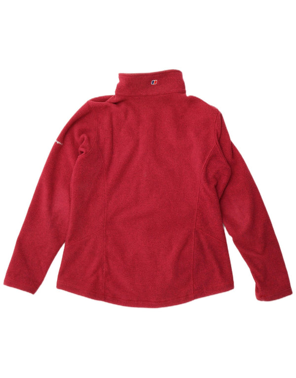Berghaus Womens Fleece Jacket UK 16 Large Burgundy