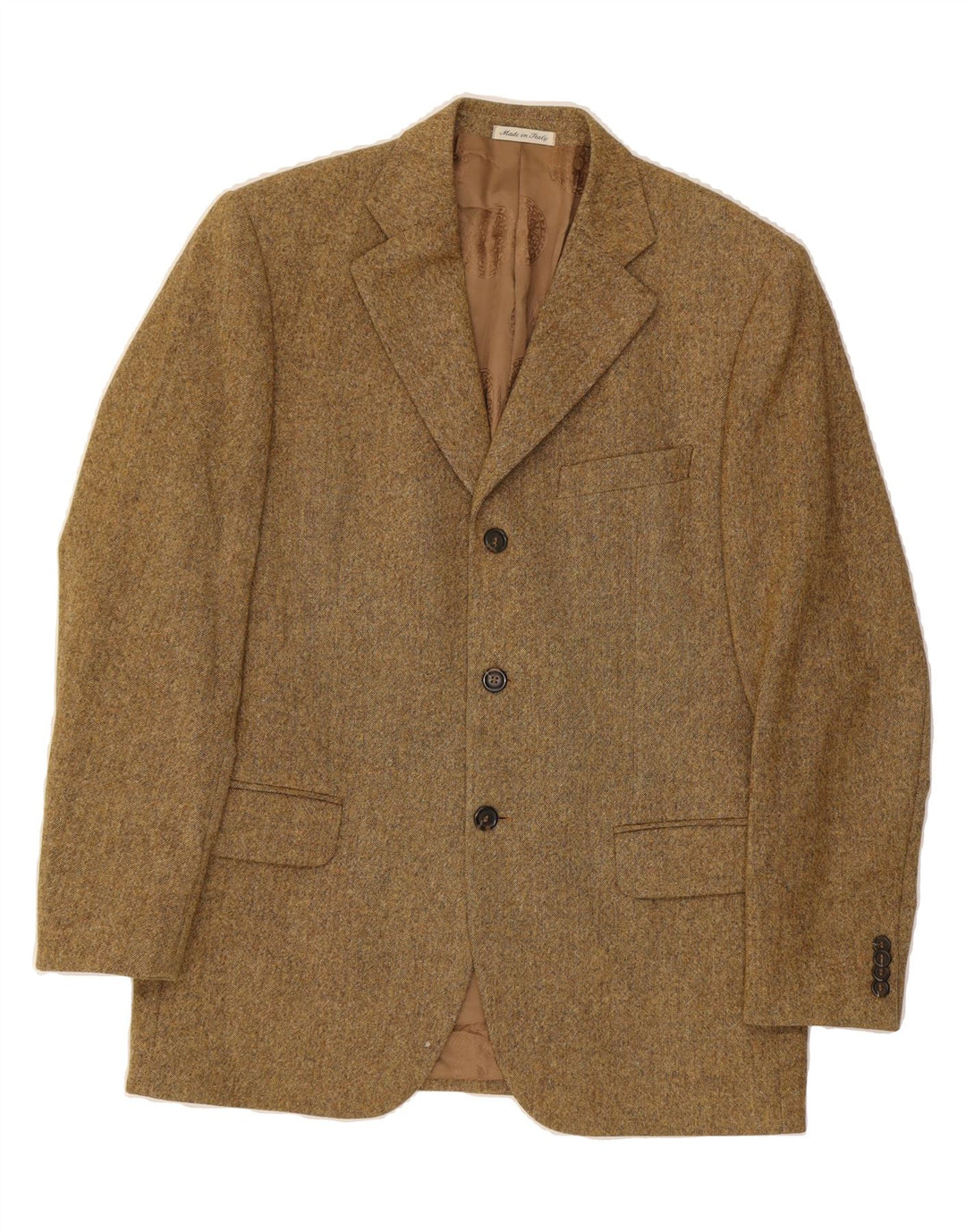 VERSACE Mens 3 Button Blazer Jacket IT 50 Large Brown Flecked Wool Vintage Versace and Second-Hand Versace from Messina Hembry 