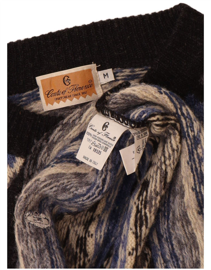 CONTE OF FLORENCE Męski sweter z okrągłym dekoltem, średnio beżowy Fair Isle