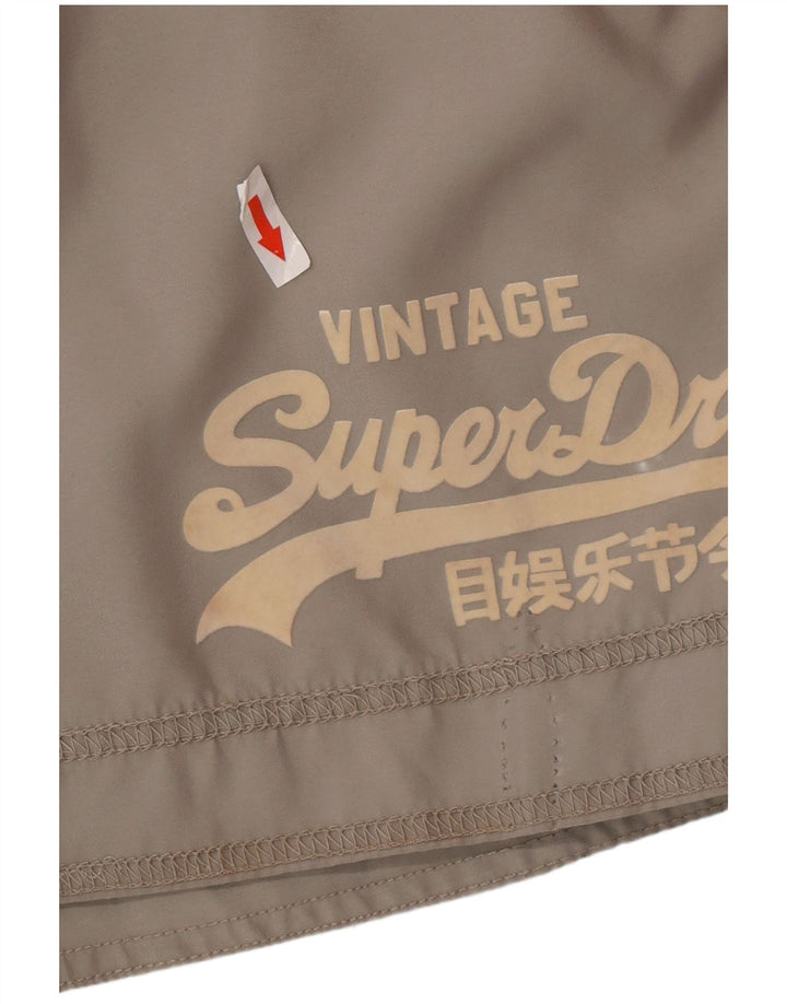 Męskie spodenki kąpielowe Superdry z grafiką, średnioszary poliester