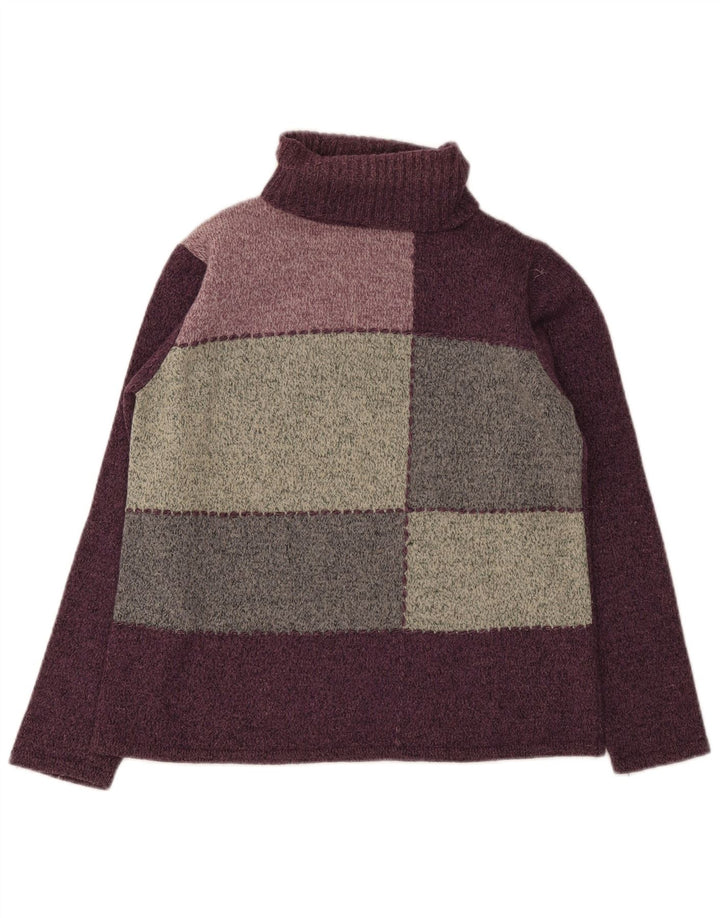 Damski sweter z golfem Essentials UK 14/16, duży fioletowy