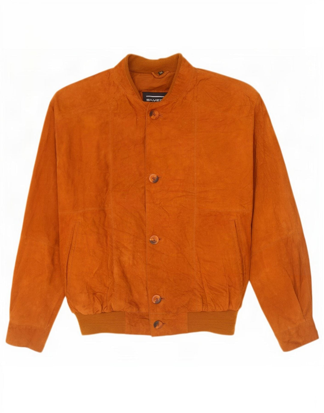 Vintage męska zamszowa kurtka bomber IT 50 duża brązowa skóra