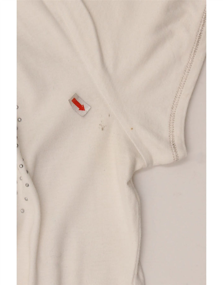 Damska koszulka polo GAS z grafiką UK 18 XL, biała bawełna