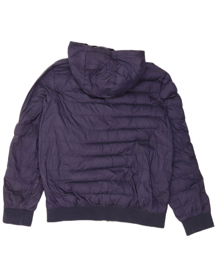 Męska ocieplana kurtka z kapturem Ellesse UK 40, duża, granatowa, nylonowa