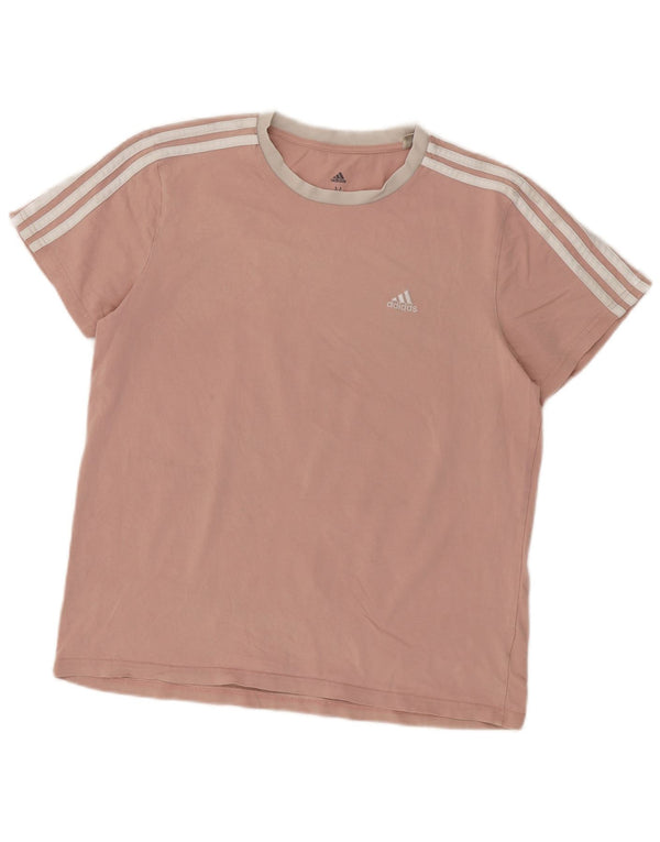 Damska koszulka Adidas Top UK 12/14 Średni różowy bawełniany