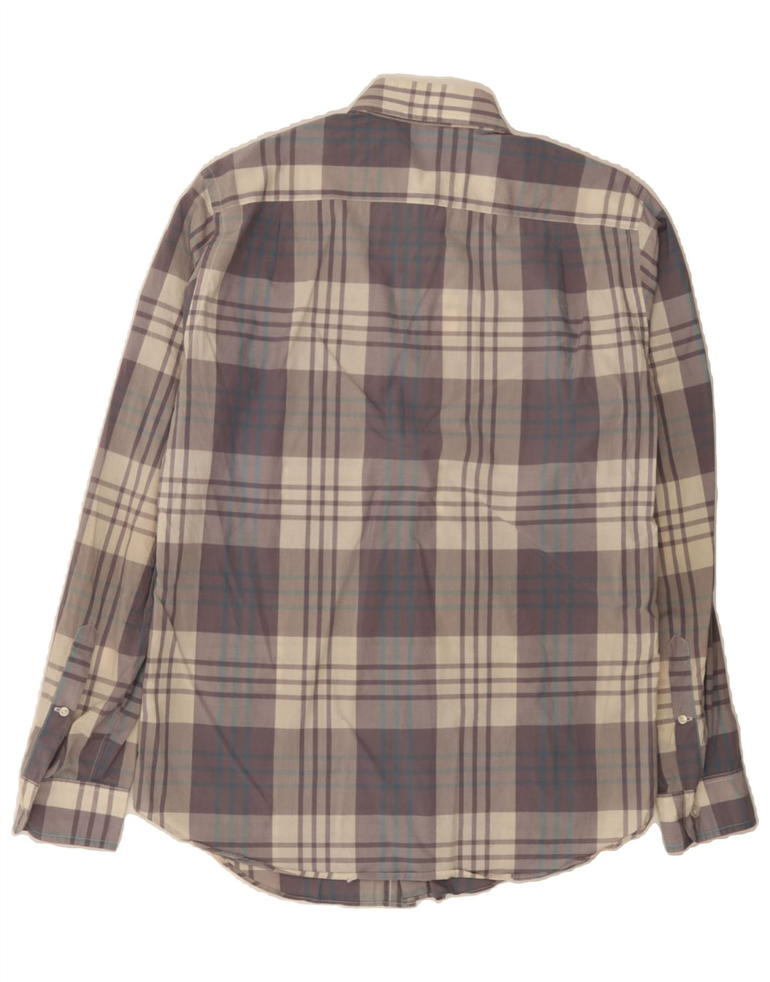 J. CREW Mens Shirt Small Beige Check Cotton Vintage J. Crew and Second-Hand J. Crew from Messina Hembry 