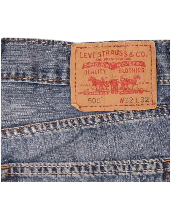 Męskie spodenki jeansowe Levi's 505 W32 Średnioniebieskie, bawełniane
