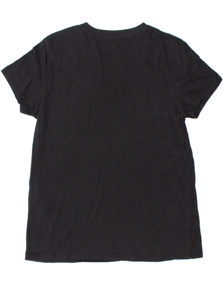 LEVI'S Womens Graphic T-Shirt Top UK 12 Medium Black Cotton Vintage Levi's and Second-Hand Levi's from Messina Hembry 