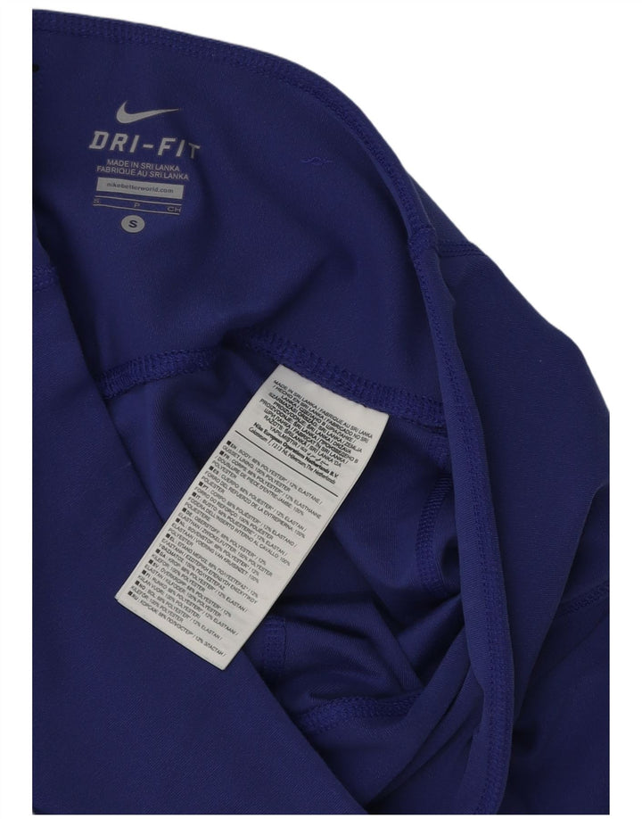 Damskie legginsy Nike Dri Fit Capri UK 8, mały, fioletowy poliester