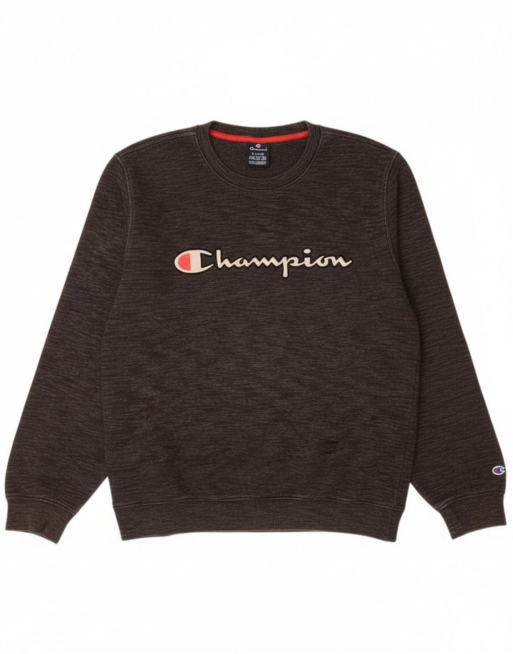 Męski sweter z grafiką Champion XL, szary, nakrapiany