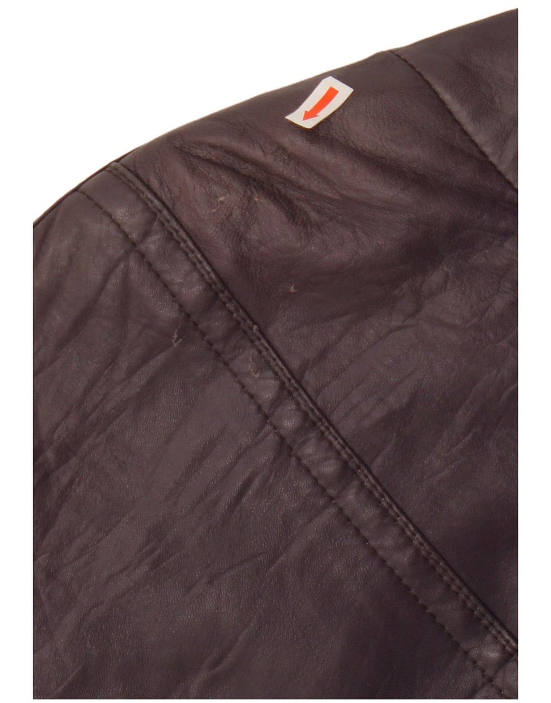 VINTAGE damski płaszcz skórzany EU 48 2XL fioletowa skóra