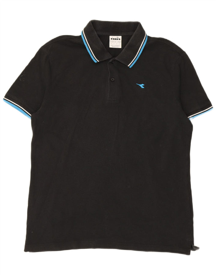 Męska koszulka polo DIADORA XL, czarna, bawełniana