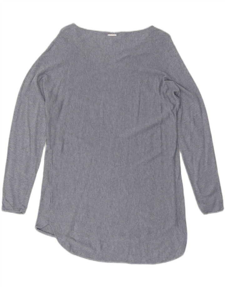 MICHAEL KORS Damski sweter z dekoltem w łódkę UK 14 Średni niebieski