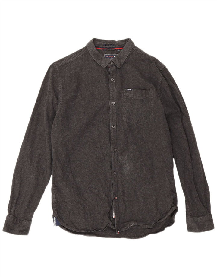Męska koszula flanelowa Superdry 2XL, szara, bawełniana