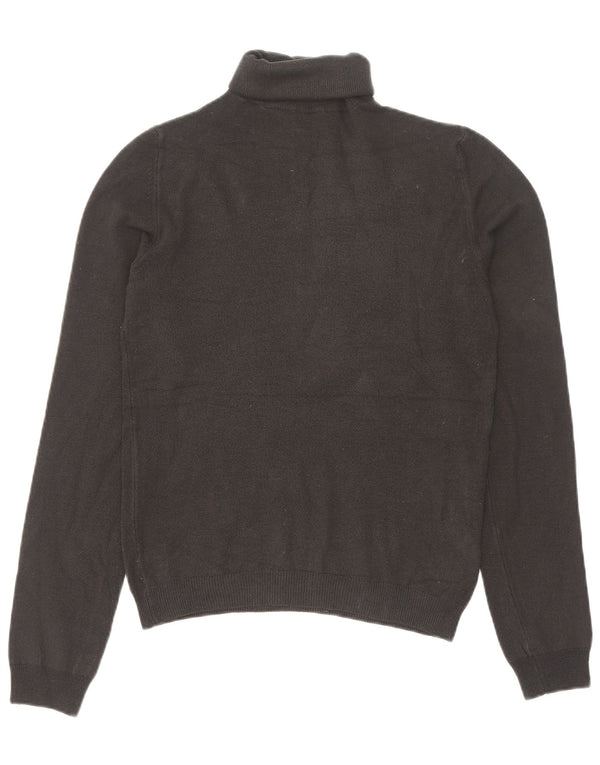 Sweter damski Zara z wywijanym dekoltem UK 12, średni czarny akryl