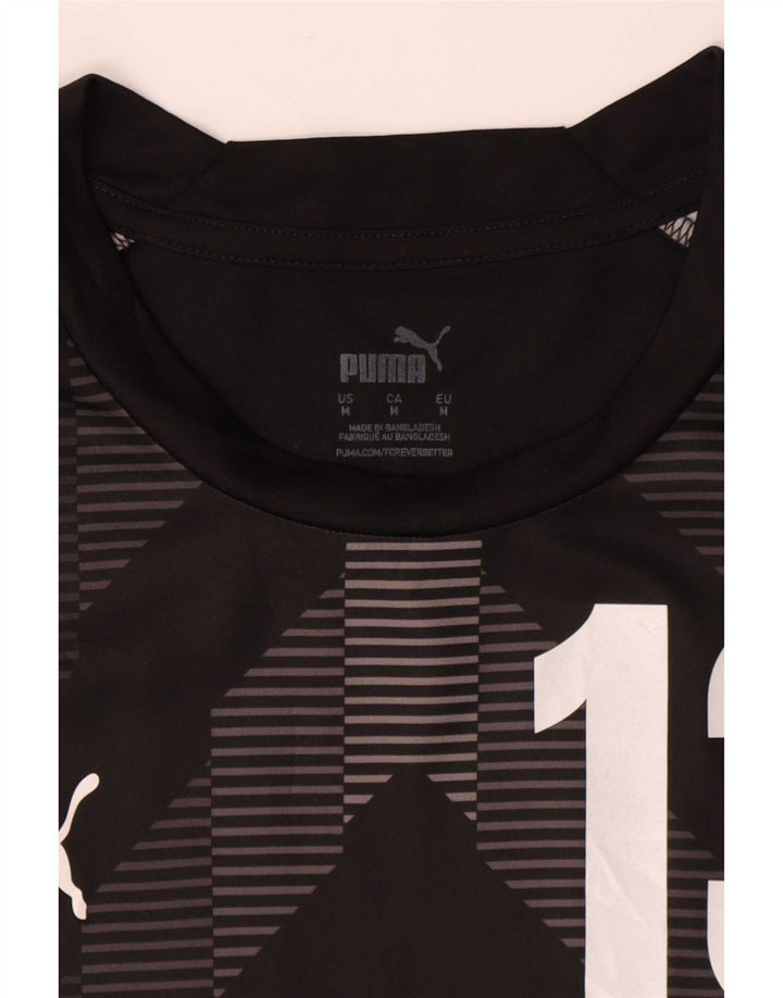 Męski T-shirt Puma Carolina z grafiką, średni czarny geometryczny