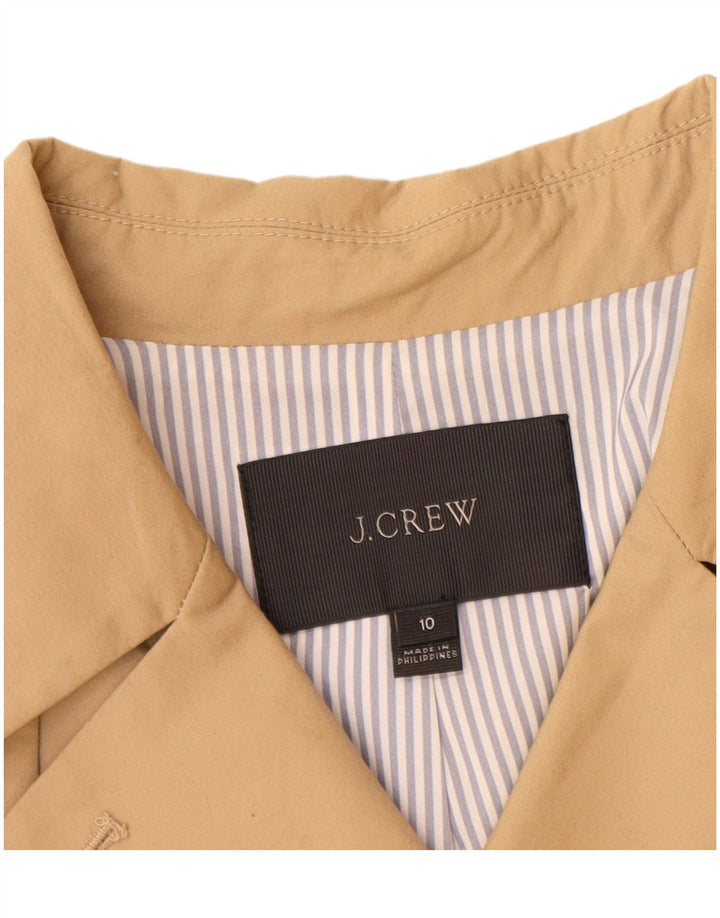J. Crew Damski płaszcz groszkowy US 10, duży, beżowy, bawełniany