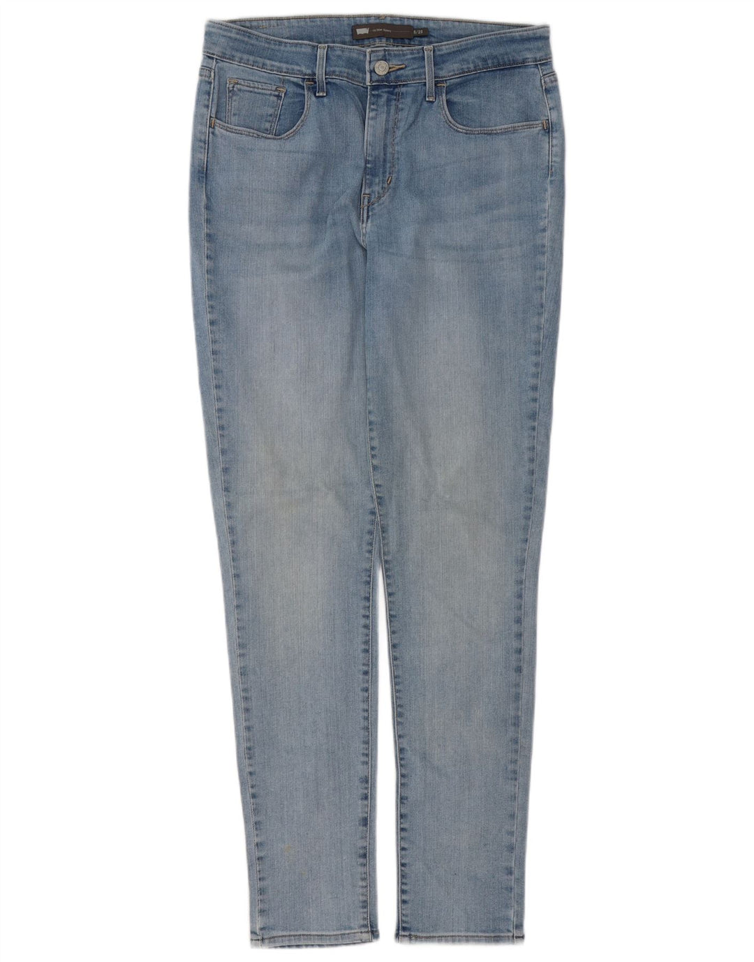 Damskie jeansy skinny z wysokim stanem LEVI'S US 8 Medium W29 L32 Niebieska bawełna