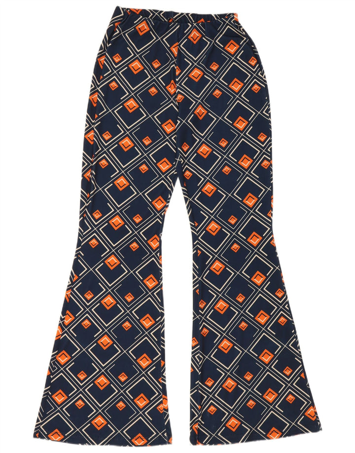 Spodnie damskie Zara Flare Medium W28 L32 Granatowe geometryczne