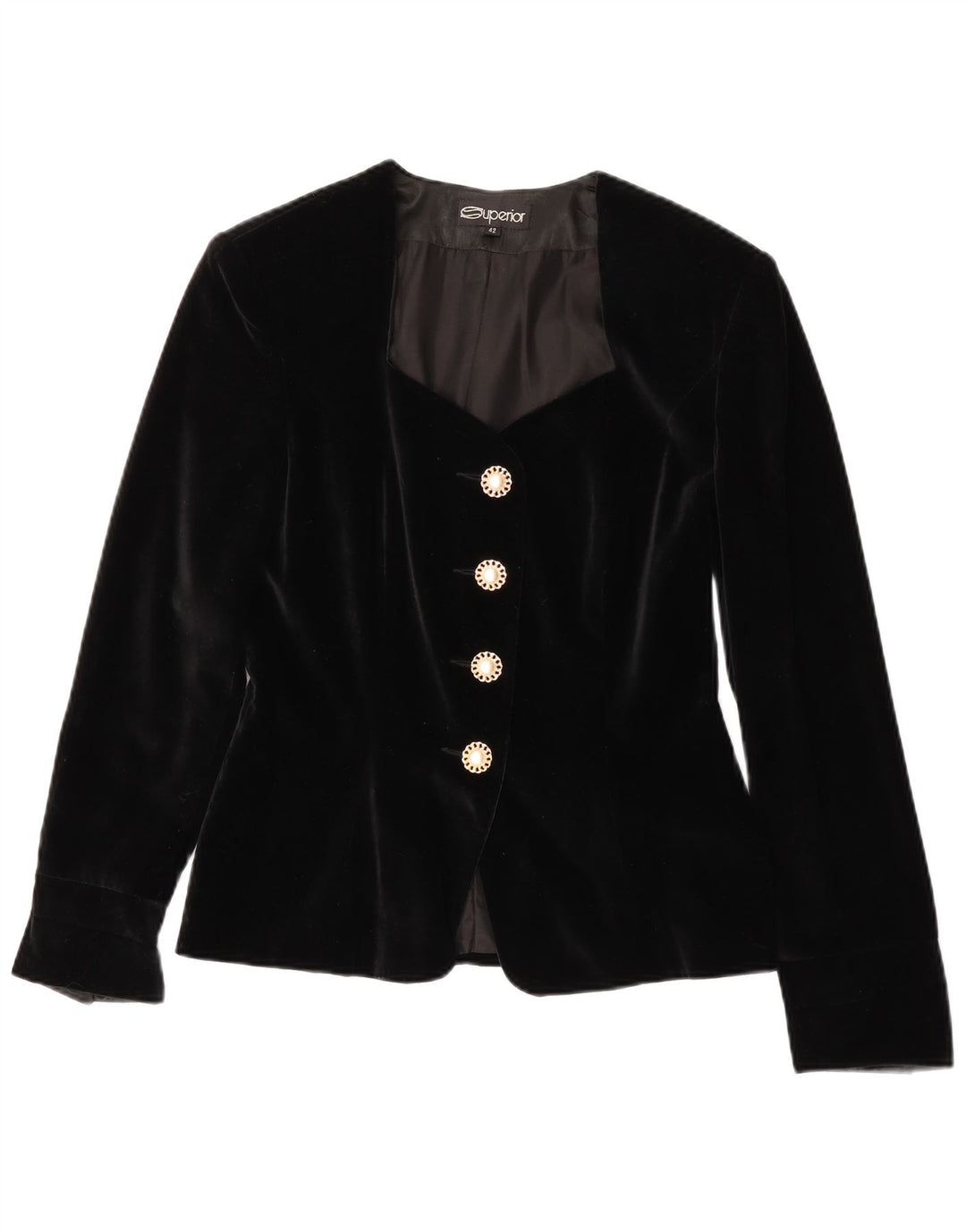 Dwuczęściowy komplet damskich spódnic welurowych zapinanych na 4 guziki IT 42 Medium W28 Black