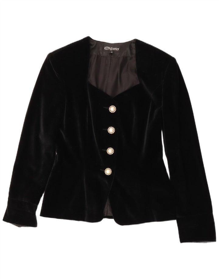 Dwuczęściowy komplet damskich spódnic welurowych zapinanych na 4 guziki IT 42 Medium W28 Black