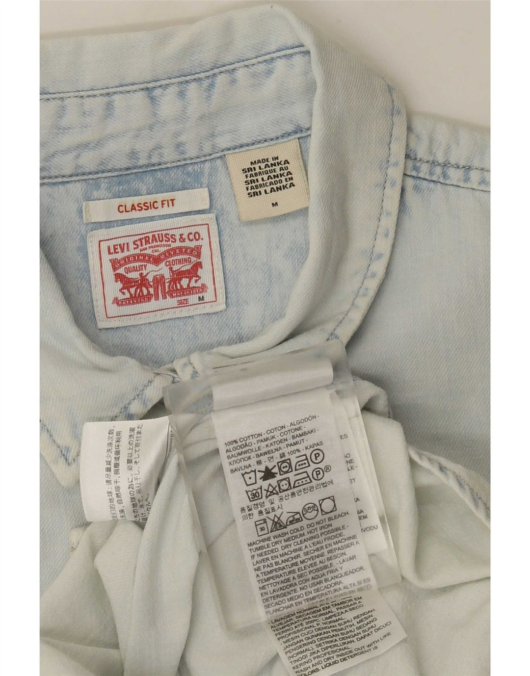 Damska koszula dżinsowa Levi's Classic Fit UK 14, średnia niebieska, bawełniana