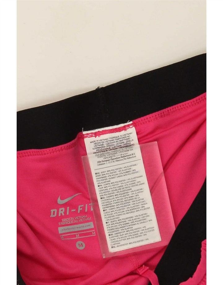 Damskie spodenki sportowe Nike Dri Fit UK 12, poliester w kolorze średniego różu