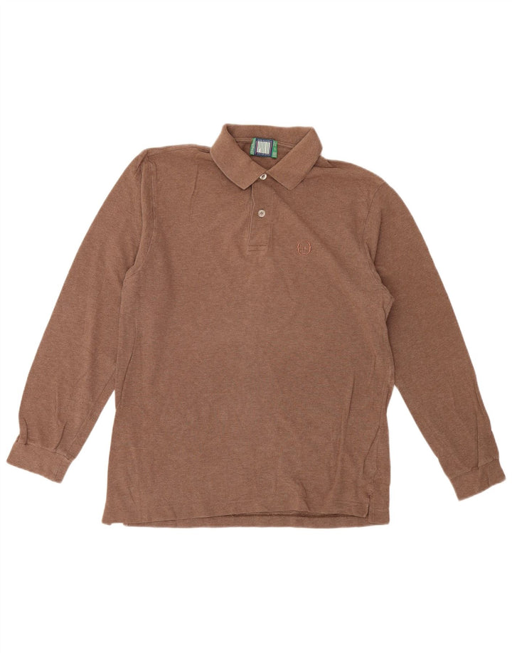 Męska koszulka polo Sergio Tacchini z długim rękawem EU 46, mała, beżowa