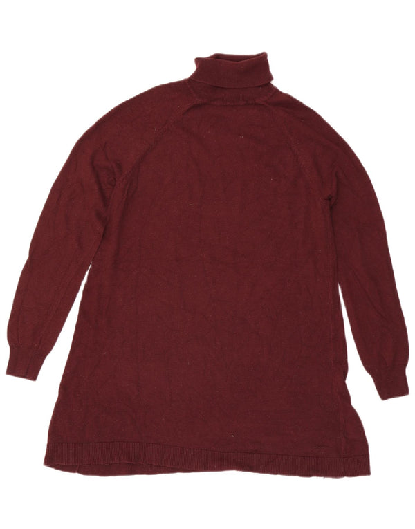 Marks & Spencer Damski sweter z golfem, UK 10, mały, bordowy