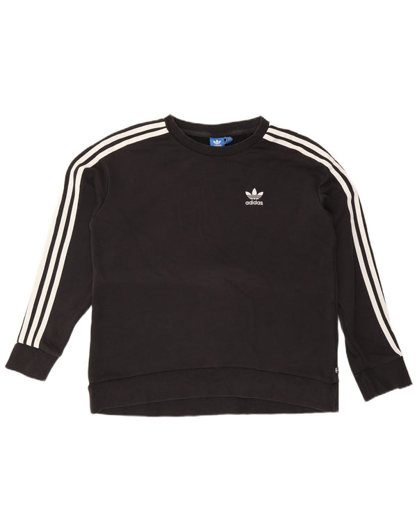 Damska bluza oversize Adidas Jumper UK 8 Mała czarna bawełna