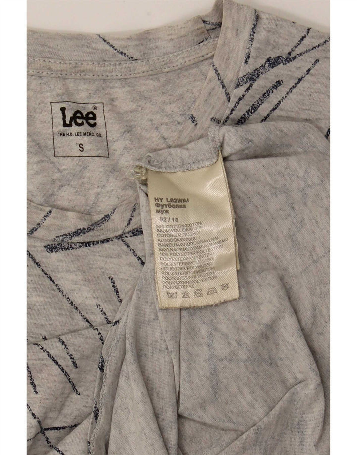 T-shirt męski Lee, mały, szary, bawełniany w paski