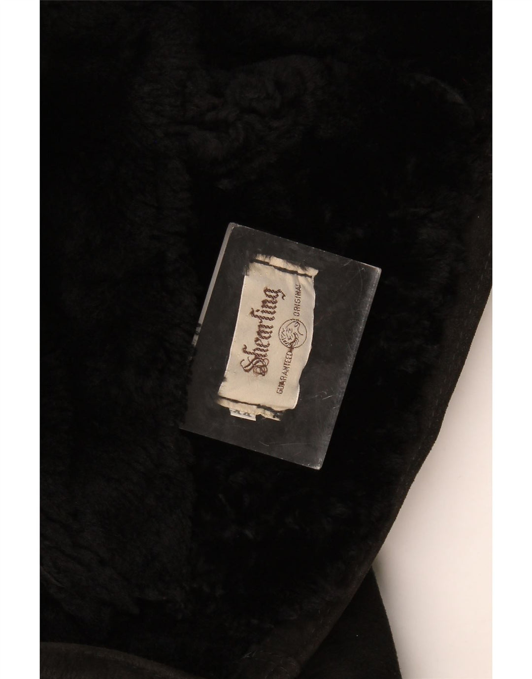 Vintage damska oversize'owa kurtka Shearling IT 44 Medium Black Shearling