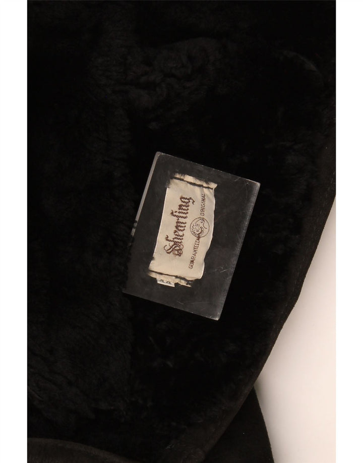 Vintage damska oversize'owa kurtka Shearling IT 44 Medium Black Shearling