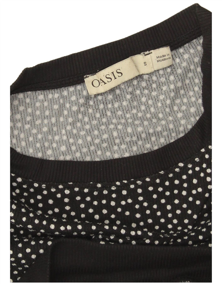 Damski sweter oversize Oasis Crop UK 10, małe czarne kropki