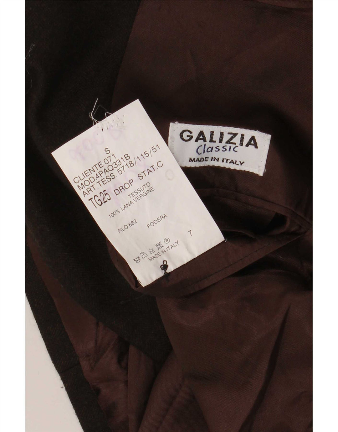 Męska marynarka zapinana na 3 guziki w stylu vintage, UK 38, średnia brązowa dziewicza wełna